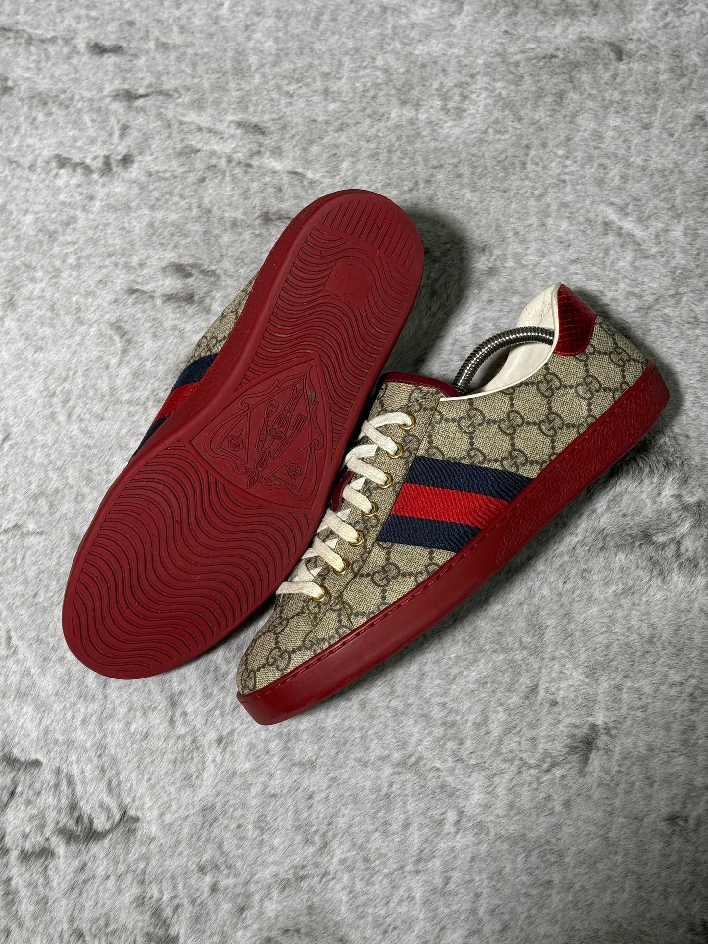 Gucci Ace GG Beige Supreme Red