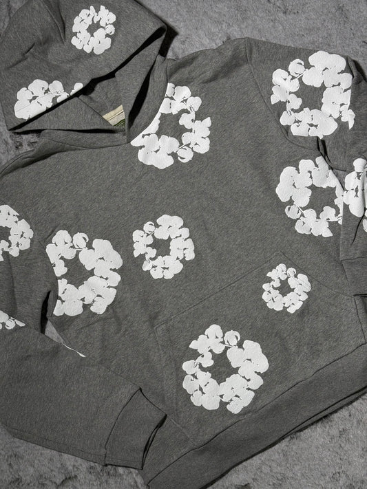 Denim Tears Cotton Wreath Grey Hoodie