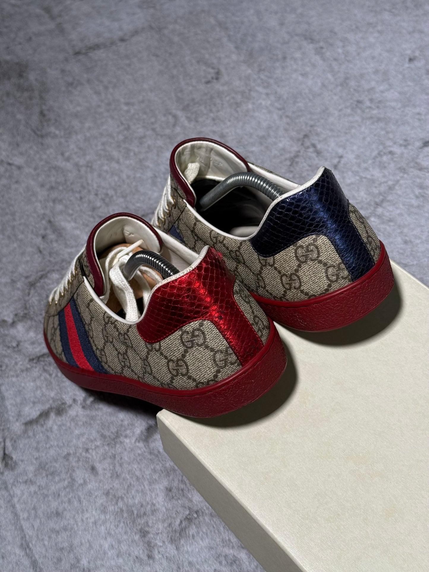 Gucci Ace GG Beige Supreme Red